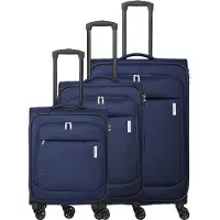 Travelite Ensemble de valises à roulettes PRIEGO 4 roues (L/M/S), bleu marine