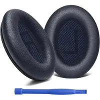 OEM Coussinets de protection pour casque sans fil - coussinets en cuir souple avec mousse insonorisante, couleur bleu foncé - pour casque Bose QuietComfort (35-II) - insonorisants - matériau résistant.