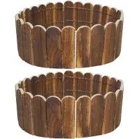 OEM Bordure de pelouse en bois 120 x 15 cm - Planche flexible en rouleau - Mini-portail de décoration de jardin - Pour le jardin