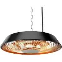 Neo Chauffage de plafond 1500W, aluminium, sans télécommande, interrupteur marche/arrêt, élément chauffant à lampe halogène, IP44
