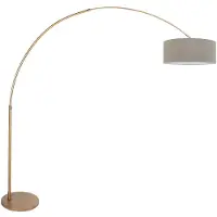Steinhauer Lampe à arc doré Sparkled Light avec capuche grise
