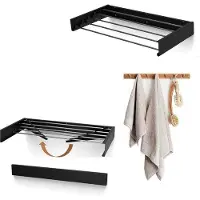 Famanu Étagère murale anthracite pour l'intérieur et l'extérieur - Montage mural facile - Peu encombrante - Capacité de charge de 25 kg - Élégante et compacte - Largeur de 70 cm