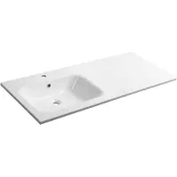 Sapho ARECA lavabo en fonte de marbre 121x51,5cm, gauche, blanc
