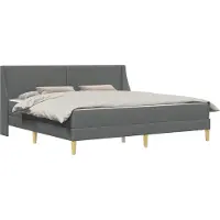 vidaXL Lit avec matelas et tête de lit en polyester