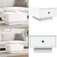 vidaXL Table basse blanche 60x45x31 cm Bois composite