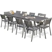 DCB Groupe Ensemble repas de jardin 10 places en aluminium