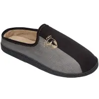 Atlas For Men - Pantoufles pour homme, doublées de polaire AF1418 (41 EU) (gris/noir)
