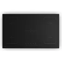 Klarstein Velaire Plaque Induction 90cm - 5 Zones, 7200W Boost, Curseur Tactile, Minuterie, Sécurité Enfants, Indicateur Chaleur Résiduelle, Plaque Cuisson Induction Encastrable
