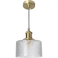LEDKIA Suspension Verre Matisse Doré