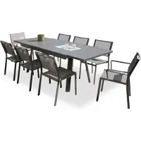DCB Groupe Ensemble repas de jardin en aluminium