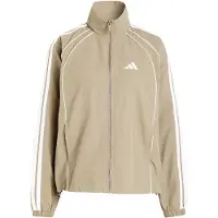 Adidas Iconic Woven 3 Stripes Tracksuit Jacket Beige S Femme