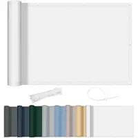 OEM Brise-vue imperméable pour balcon - Brise-vue pour balcon - Protection UV à 95 % - 80 x 500 cm - Blanc