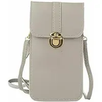 OEM Handy-Tas - Sac à bandoulière pour téléphone portable - Accès à l'écran tactile - 11 x 20 x 1 cm - Gris