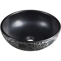 Sapho PRIORI lavabo en céramique Ø 41cm, noir/bleu