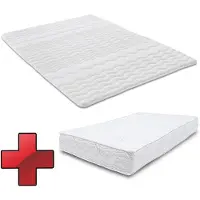 Sleezzze Matelas ergonomique en mousse à froid Supportho Lavender 90 x 200 cm, hauteur 18 cm, fermeté H2/H3 + surmatelas 90 x 200 cm
