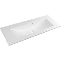 Hak Sapho Yukon - Lavabo 1200x450 mm, avec trop-plein, avec 1 point d'amorçage, blanc YU121