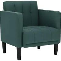 vidaXL Fauteuil avec accoudoirs vert foncé 53 cm Tissu