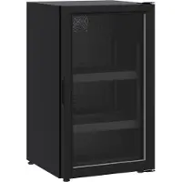 CombiSteel Mini-réfrigérateur – Modèle de table 136 litres, noir, porte en verre