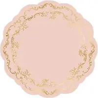 Party Deco Tischsets, Dirty Pink, 35 cm, 6 Stk (6 pcs, 35.50 cm)