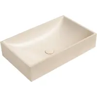 Sapho TARANT lavabo en béton avec vidage, 58x36cm, grès blanc