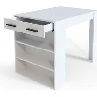 Vicco table de salle à manger Repose Blanc 67x100cm, Model 30036