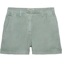 Superdry pour femme. W7110496A Short Mid Rise Linen green (26), Casuel, Vert
