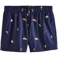 Next Shorts de bain bleu foncé / moka / jade / rouge