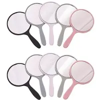 OEM Lot de 10 miroirs de maquillage ronds pour le voyage et le camping, petits miroirs ronds et portables