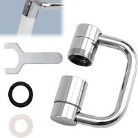 OEM Rallonge de robinet pivotante, réglable, flexible, en forme de U, avec un angle de rotation de 1080°
