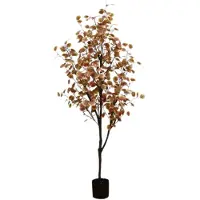 StarTech.com Arbre en eucalyptus artificiel - Arbre en pot - 180 cm - Feuillage d'automne - Pour l'extérieur - PE - À poser au sol - Bleu saphir