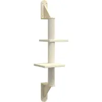Syfax Arbre à chat mural avec griffoir crème 108 cm