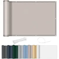 OEM Auvent de balcon imperméable 75 x 600 cm, marron - Protection contre les intempéries et le vent, avec protection UV, pour balcons et terrasses