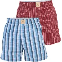 Hollister Boxers opal / bleu clair / rouge / blanc