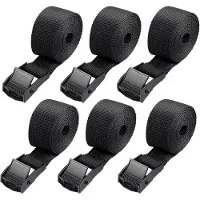 OEM Kit de fixation pour moto - Lot de 6 - Réglable - 1 mètre - Noir - pour motos, bagages, camping