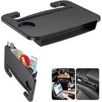 OEM Table de voiture 2-en-1 pour la banquette arrière, idéale pour manger, écrire et utiliser un ordinateur portable, noire, réglable, pour voitures