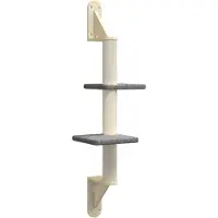Syfax Arbre à chat mural avec griffoir gris foncé 108 cm