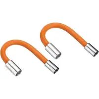 OEM Deux rallonges pour tuyau moussant, une rallonge pour robinetterie, un tuyau d'évacuation pour baignoire, un tuyau flexible de rallonge pour robinet, un adaptateur orange de 20 cm