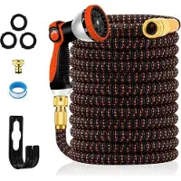 Famanu Tuyau d'arrosage extensible - Tuyau en latex à 3 couches de 30 m - Tissu durable 3450D - Flexible et résistant aux pliures - Pulvérisateur à 10 fonctions
