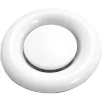 OEM Clapet de ventilation pour extraction - Clapet d'aération - Réglage du débit d'air - Plaque réglable - DN 80 - Blanc RAL 9010
