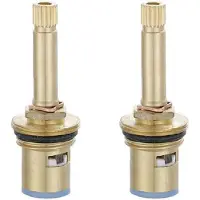 Markenlos 2 pièces robinet vanne à cartouche, 1/2" rondelles en laiton tronc cartouche de réparation robinet pièces de rechange pour robinet de salle de bains évier de cuisine, couleur aléatoire (76mm)