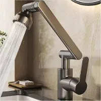 OEM Robinet de cuisine - Flexible, orientable, extensible, en acier inoxydable, 2 niveaux d'eau