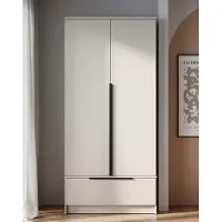 MINIO go for it , armoire, SPLIT 2D, 90 cm, 2 portes, 1 tiroir, 2 tringles, style moderne, couleur cachemire