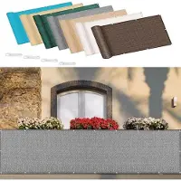 OEM Store de jardin - Brise-vue - Aménager un espace extérieur - Respirant et résistant à la déchirure - 100 x 350 cm - Gris
