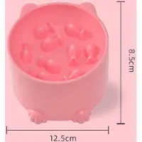 OEM Petit bol à nourriture pour chats et chiens, conception anti-étouffement, bol à nourriture pour chats et chiens, accessoires pour animaux (rose)