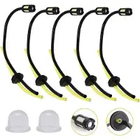 OEM Lot de 5 tuyaux de carburant avec filtre et raccords de pompe à carburant, longueur 22 cm, pour tondeuses à gazon, tuyaux d'arrosage, souffleurs de feuilles et tronçonneuses