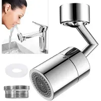 Famanu Mitigeur avec aérateur, chromé, 2 positions, orientable, pour salle de bains et cuisine