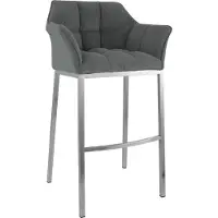 BellaFurn Tabouret de bar design et moderne-Coussinage confortable et robuste-Piétement métallique à quatre branches