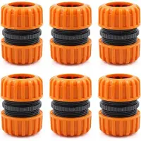 OEM Kit de réparation pour tuyau d'arrosage, kit de raccordement, raccord pour tuyau, 6 pièces Kit de réparation pour tuyau de 19 mm (3/4"), raccordement ou réparation facile et rapide sans outil, jaune