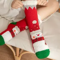 OEM Chaussettes douillettes pour femmes, hiver, antidérapantes, taille unique