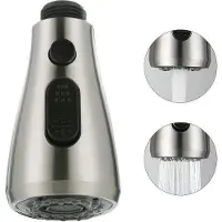 OEM Ensemble de douche à 3 fonctions, pommeau mat, pommeau de rechange, mitigeur, mitigeur de rinçage pour robinet de cuisine (mat)